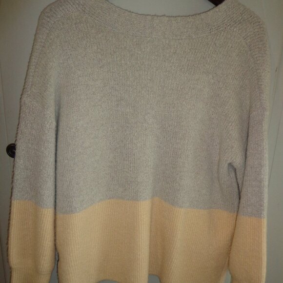 FIRM NWOT Anthropologie SEE U SOON Colorblocked Cardigan XS Neural Buttons - Picture 2 of 10